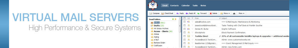 Virtual E-Mial Servers - Complete Messaging Systems